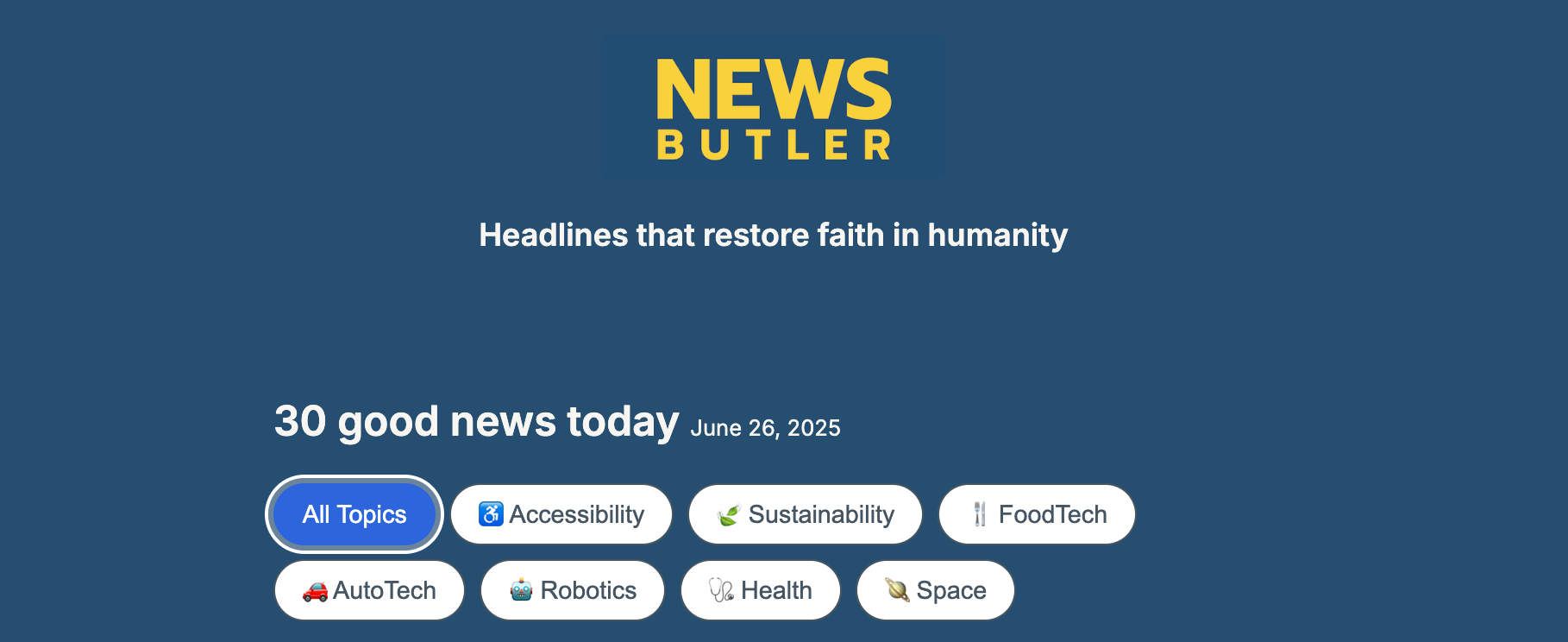 How I vibe-coded my AI news aggregator "News Butler"